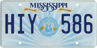 MS license plate HIY586