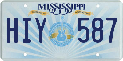 MS license plate HIY587