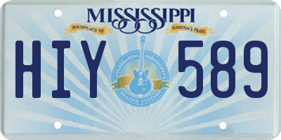 MS license plate HIY589