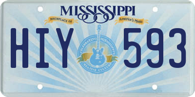 MS license plate HIY593