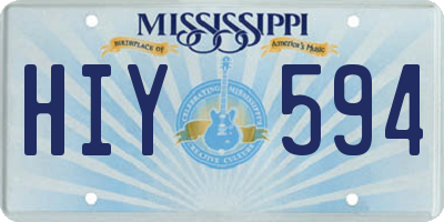 MS license plate HIY594