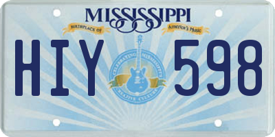 MS license plate HIY598