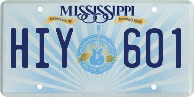 MS license plate HIY601