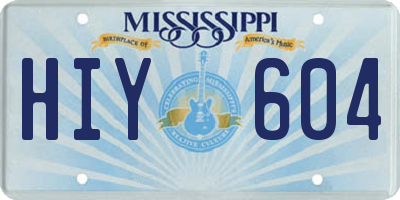 MS license plate HIY604