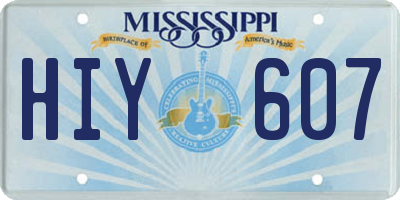 MS license plate HIY607
