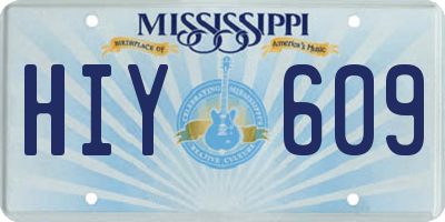 MS license plate HIY609