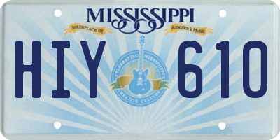 MS license plate HIY610