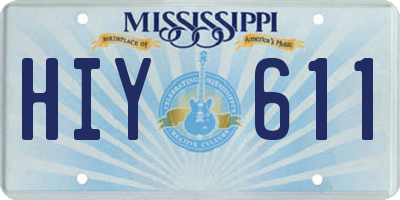 MS license plate HIY611