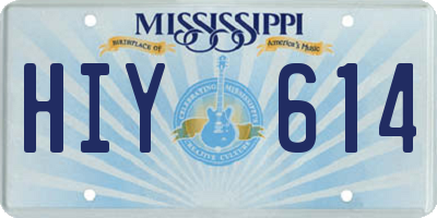 MS license plate HIY614