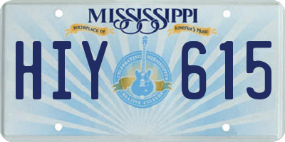 MS license plate HIY615