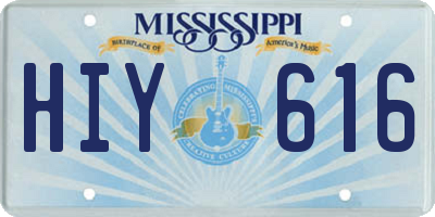 MS license plate HIY616