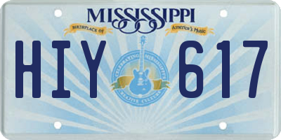MS license plate HIY617