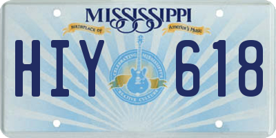 MS license plate HIY618