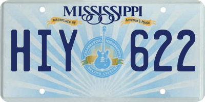 MS license plate HIY622
