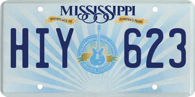 MS license plate HIY623