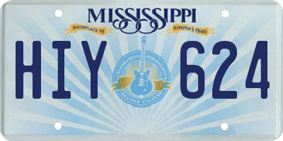 MS license plate HIY624