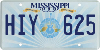 MS license plate HIY625