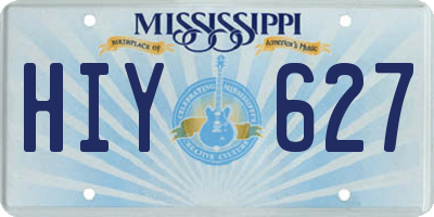 MS license plate HIY627