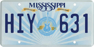 MS license plate HIY631