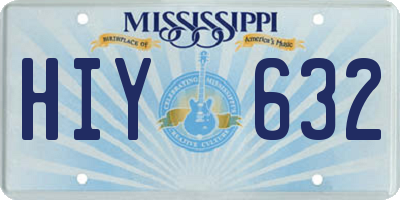 MS license plate HIY632