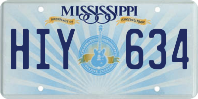 MS license plate HIY634