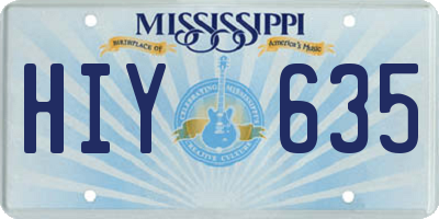 MS license plate HIY635