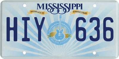 MS license plate HIY636