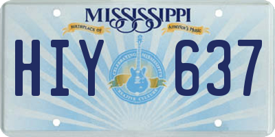 MS license plate HIY637