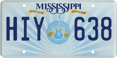 MS license plate HIY638