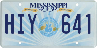 MS license plate HIY641