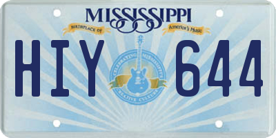MS license plate HIY644
