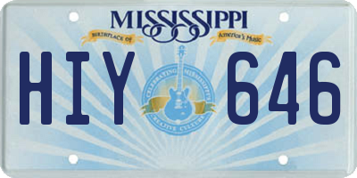 MS license plate HIY646
