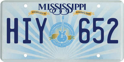 MS license plate HIY652