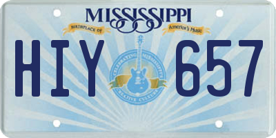 MS license plate HIY657