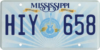 MS license plate HIY658