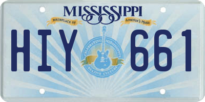 MS license plate HIY661