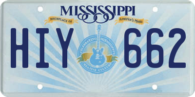 MS license plate HIY662