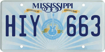 MS license plate HIY663