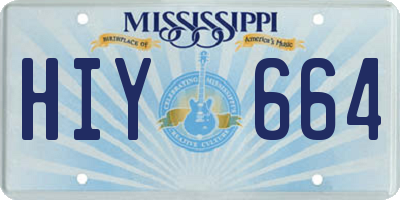 MS license plate HIY664