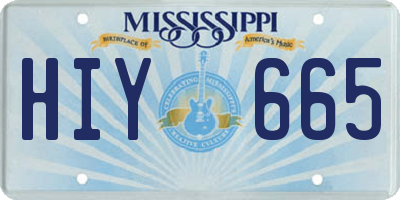 MS license plate HIY665