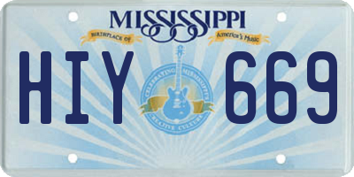 MS license plate HIY669