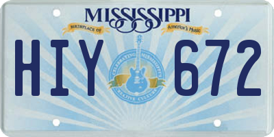 MS license plate HIY672