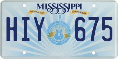 MS license plate HIY675