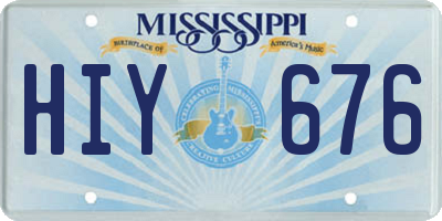 MS license plate HIY676