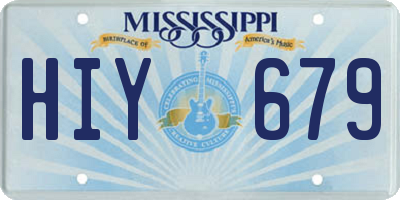 MS license plate HIY679