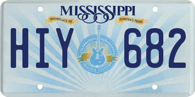 MS license plate HIY682