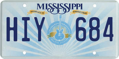 MS license plate HIY684