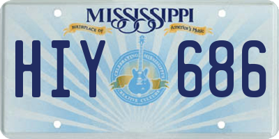 MS license plate HIY686