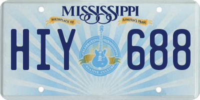 MS license plate HIY688