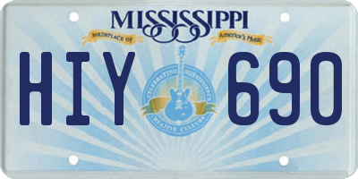 MS license plate HIY690